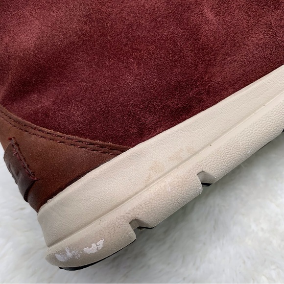 Sorel Women's Red Grey Explorer Joan Redwood Felt Waterproof Winter Boot Size 7 - Picture 6 of 13